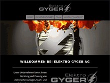 Tablet Screenshot of elektro-gyger.ch